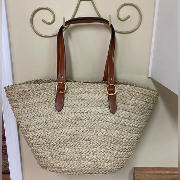 Coach Straw Basket Tote - Picture 2 of 12
